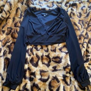 Forever 21 Long Sleeve Black Bralette